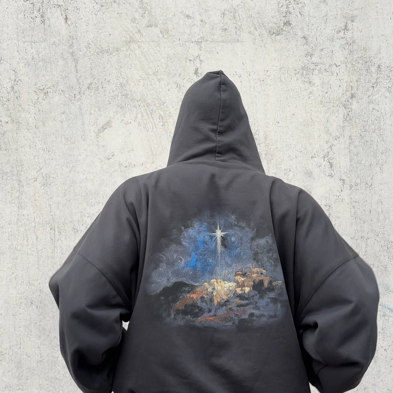 DOUBLE-LAYERED ''STAR OF BETHLEHEM'' HOODIE