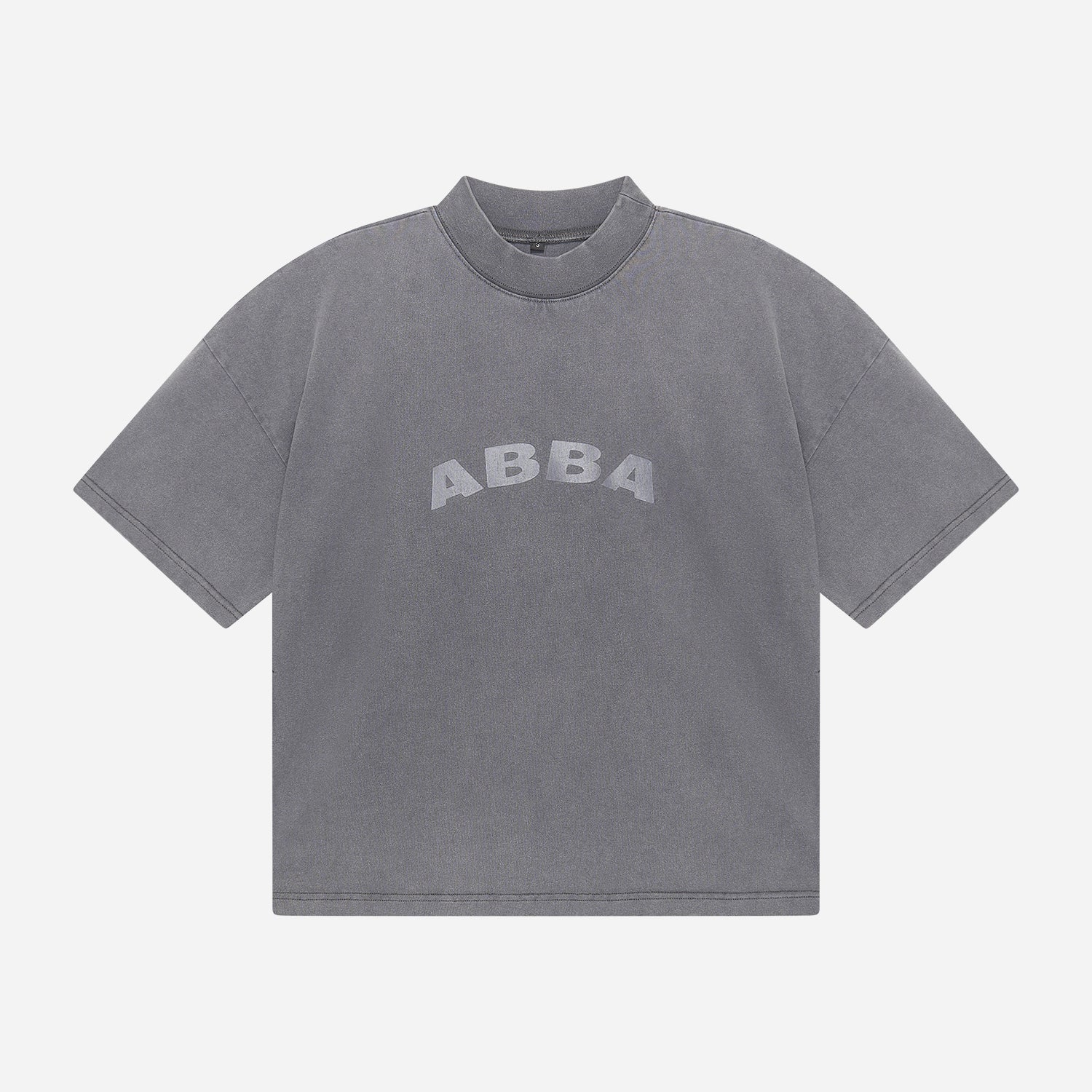 ABBA GREY WASHED BOXY TEE