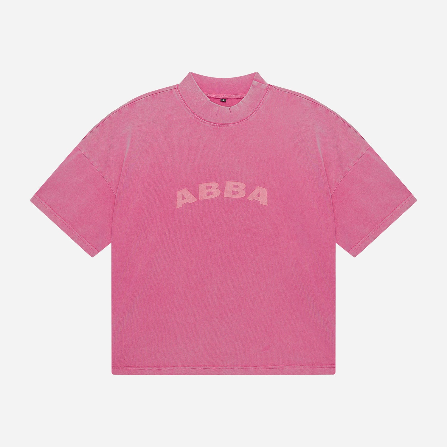 ABBA PINK WASHED BOXY TEE