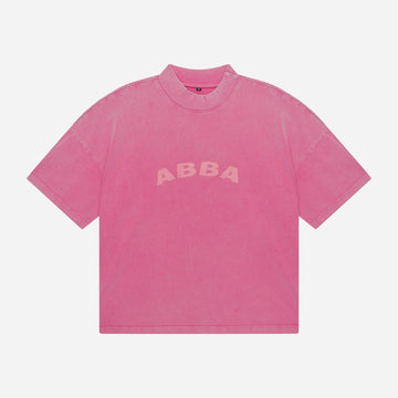 ABBA PINK WASHED BOXY TEE