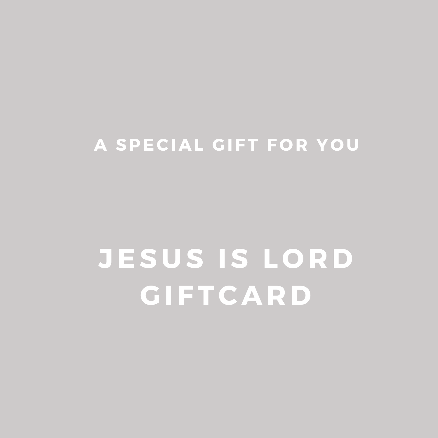 JESUS IS LORD GIFTCARD