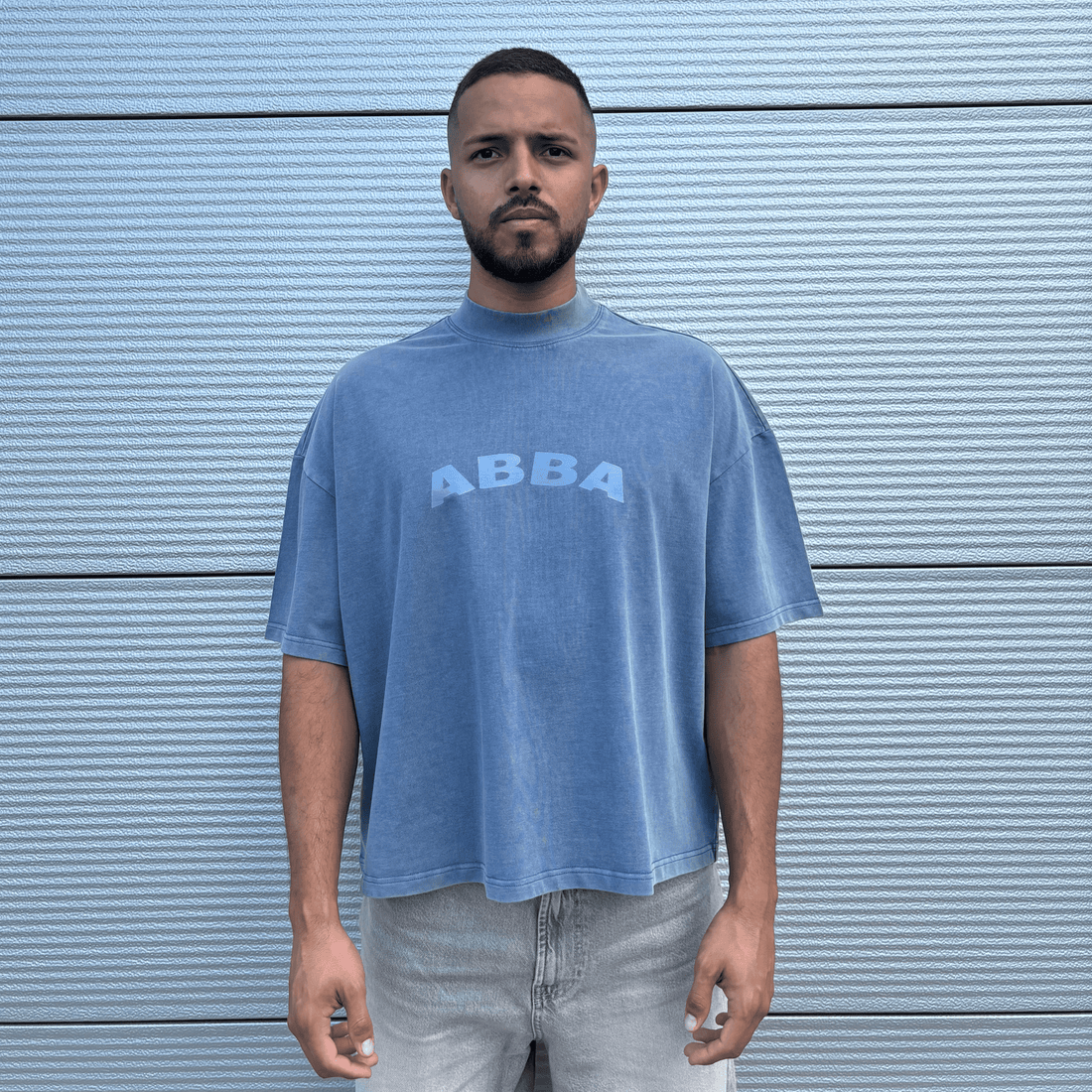 ABBA BLUE WASHED BOXY TEE