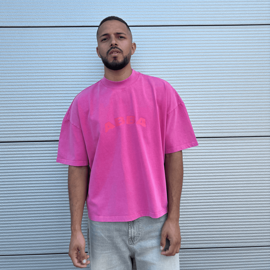 ABBA PINK WASHED BOXY TEE