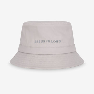 JESUS IS LORD GREIGE BUCKET HAT