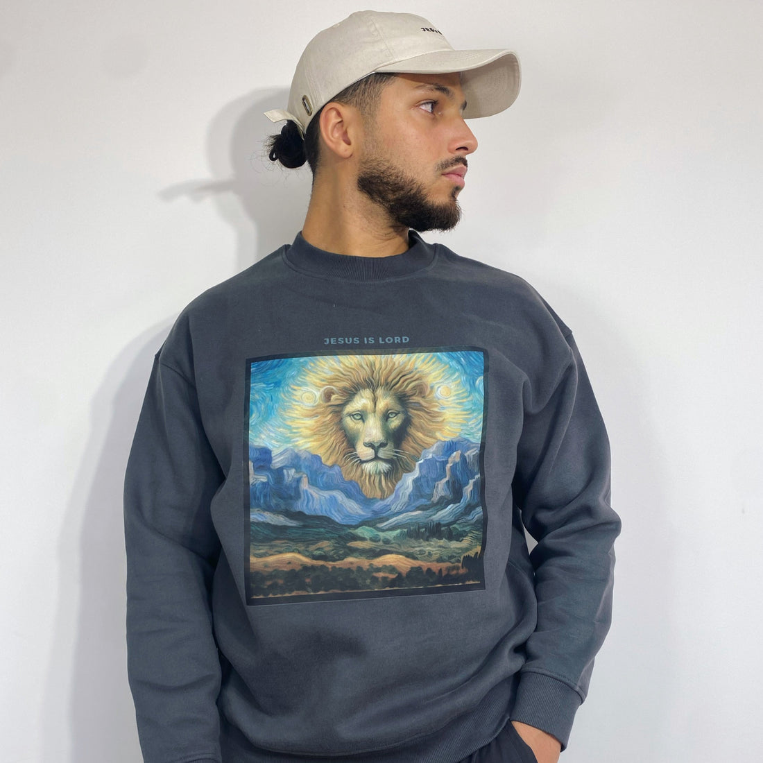 Dark Gray ''Lion of Judah'' Crewneck Sweater